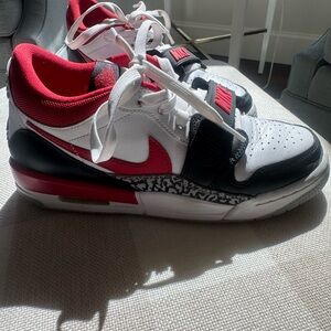 Red and White Nike Jordan Legacy